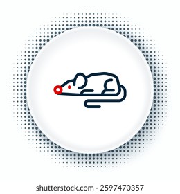 Line Experimental mouse icon isolated on white background. Colorful outline concept. Vector