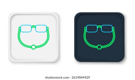 Line Eyeglasses icon isolated on white background. Colorful outline concept. Vector