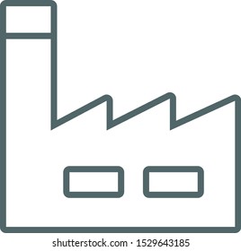 Line factory icon. Vector illustration