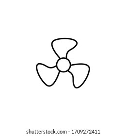 line fan Icon, Fan icon design vector on white background
