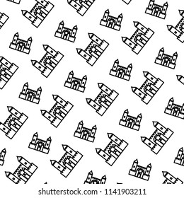 line fantastic medieval castle architecture background