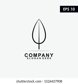 Line Feather Logo Design Vector Template With Eps 10 Isolated In White Color