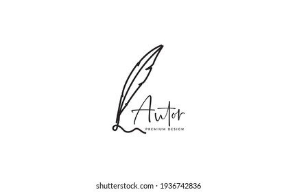 línea pluma antigua como lápiz viejo símbolo vectorial icono de diseño