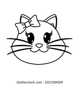 line female cat head cute animal