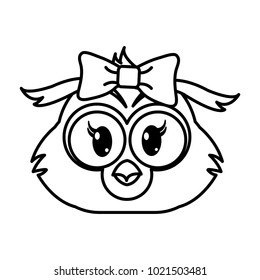 line female owl head cute animal