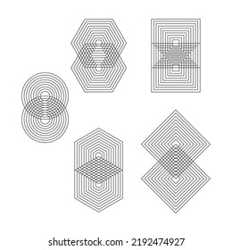 line figures perspective. Geometric element. Vector illustration. stock image. 