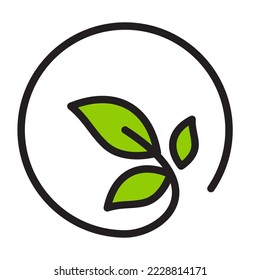 Line fill color Icon of Save Earth and Ecology, include leaf, tree, industry, nature, badge and more. editable file, easy to uses, outline fill color icon style.