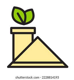 Line fill color Icon of Save Earth and Ecology, include leaf, tree, industry, nature, badge and more. editable file, easy to uses, outline fill color icon style.