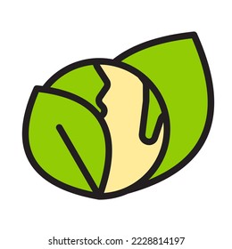 Line fill color Icon of Save Earth and Ecology, include leaf, tree, industry, nature, badge and more. editable file, easy to uses, outline fill color icon style.