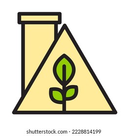 Line fill color Icon of Save Earth and Ecology, include leaf, tree, industry, nature, badge and more. editable file, easy to uses, outline fill color icon style.