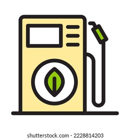 Line fill color Icon of Save Earth and Ecology, include leaf, tree, industry, nature, badge and more. editable file, easy to uses, outline fill color icon style.