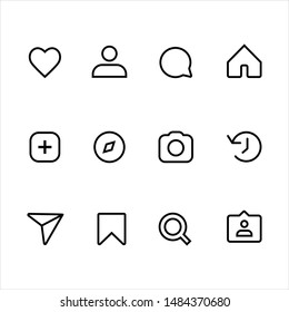 Line and filled Application action icon