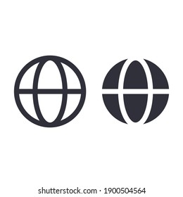 Line and filled black web icon design