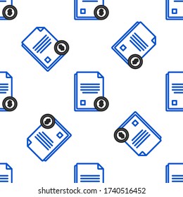 Icono de documento de Line Finance aislado en fondo blanco. Documento bancario en papel con moneda en dólares para concepto de factura o factura. Concepto de esquema colorido. Vector