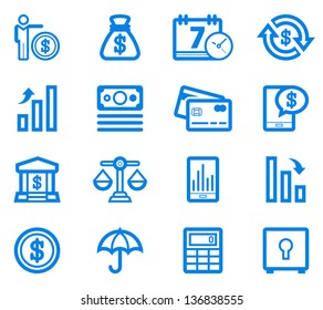 Line Finance Icon Set
