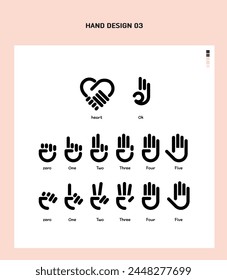 a line of finger numbers