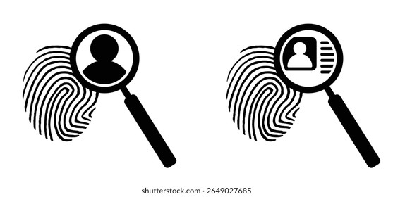 Line finger print icon. Finger print id authentication. ID private information code. Finger prints scanning concept. scan or scanner for lock secure security logo. Digital fingerprint, identification.