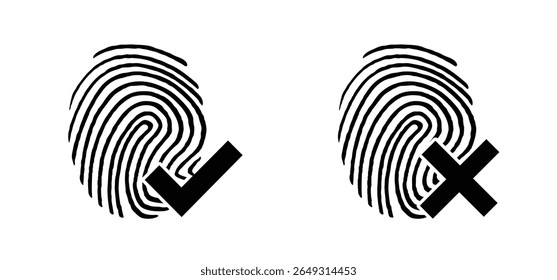 Line finger print icon. Finger print id authentication. ID private information code. Finger prints scanning concept. scan or scanner for lock secure security logo. Digital fingerprint, identification.