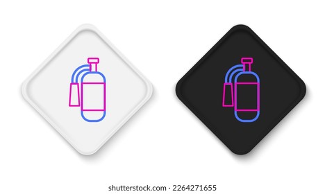 Line Fire extinguisher icon isolated on white background. Colorful outline concept. Vector