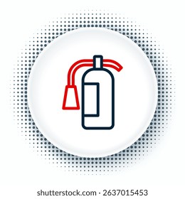 Line Fire extinguisher icon isolated on white background. Colorful outline concept. Vector
