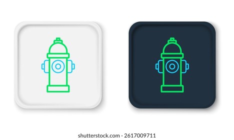 Line Fire hydrant icon isolated on white background. Colorful outline concept. Vector