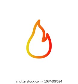 line fire logo icon vector
