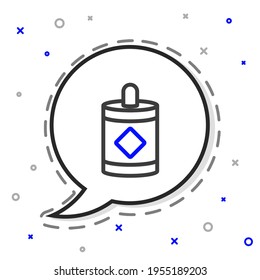 Line Firework icon isolated on white background. Concept of fun party. Explosive pyrotechnic symbol. Colorful outline concept. Vector Illustration