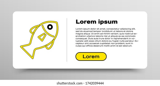 Line Fish icon isolated on white background. Colorful outline concept. Vector