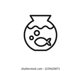 Icono de línea de pescado aislado en fondo blanco. Símbolo de esquema para diseño de sitio web, aplicación móvil, ui. Pictograma de pescado. Ilustración vectorial, с editorial k. 