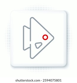 Line Fish icon isolated on white background. Colorful outline concept. Vector