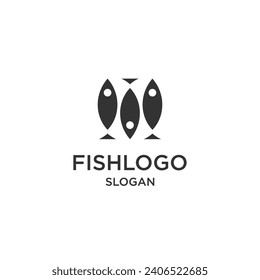 Line Fish Logo Design Moderne Vektorvorlage. Fischlogo. Vektorgrafik
