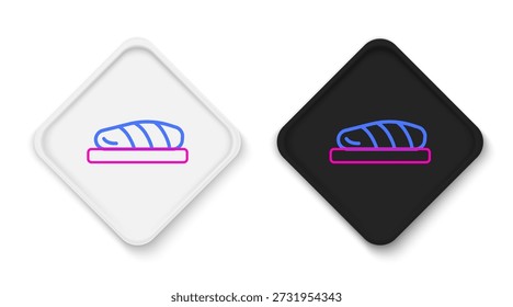 Icono de filete de pescado aislado sobre fondo blanco. Concepto de contorno colorido. Vector