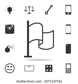 line flag Icon. Detailed set of web icons. Premium quality graphic design. One of the collection icons for websites, web design, mobile app on white background