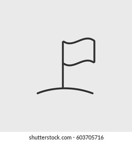  Line flag   icon illustration isolated vector sign symbol