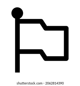 Line flag icon isolated vector illustration. High quality black style vector icons