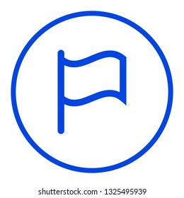 Line flag icon. Vector illustration