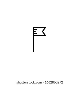line flag Icon vector illustrator graphic design thin line icon on white background good for Office