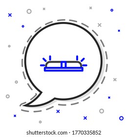 Line Flasher siren icon isolated on white background. Emergency flashing siren. Colorful outline concept. Vector Illustration