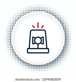 Line Flasher siren icon isolated on white background. Emergency flashing siren. Colorful outline concept. Vector