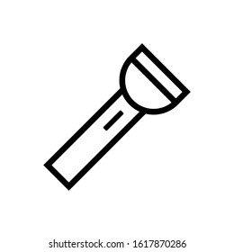 Line flashlight icon illustration isolated vector sign symbol