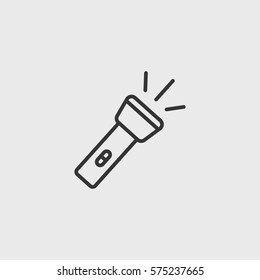 Line flashlight  icon illustration isolated vector sign symbol