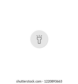 Line flashlight icon vector. Flat design