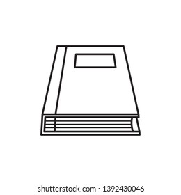 line flat book icon symbol sign, vector, eps 10