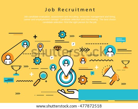 Line Flat Business Design And Infographic Elements For Job Candidate Evaluation And Interviewessment And Line Flat Business Design And Infographic Elements For Job Candidate Evaluation And Interviewessment And