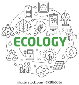 Line Flat Circle illustration ecology