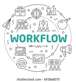 Line Flat Circle illustration workflow