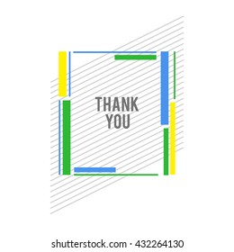 Line flat color frame. Geometry green modern background. Stylized abstract backdrop. Thanksgiving Day