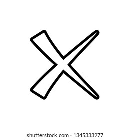 line flat design cross icon