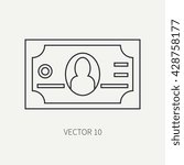 Line flat vector finance and banking icon - banknote. Cartoon style. Economy. Money. Capitalism. Vector illustration and element for your design. Finance and banking.