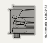 Line flat vector icon car part, simple elements. Industrial style.